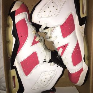 mens 2010 jordan coral rose 6s size 7 coral white
